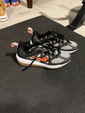 Nike Kids Black, Gray & Orange Athletic Sneakers